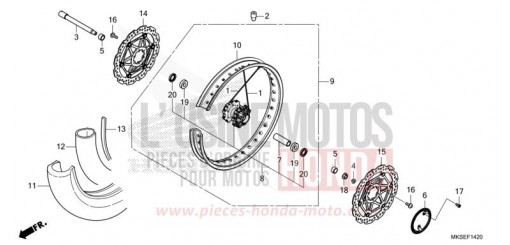 VORDERRAD (1) CRF1100AM de 2021